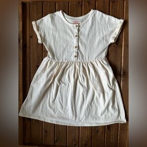 Pale Yellow Button-Front Dress